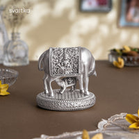 Kamdhenu Cow with Calf (Silver Plated) — view 12
