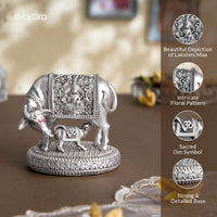 Kamdhenu Cow with Calf (Silver Plated) — view 9
