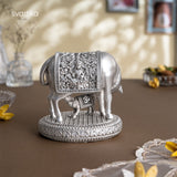 Kamdhenu Cow with Calf (Silver Plated) — view 18