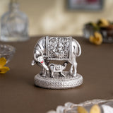 Kamdhenu Cow with Calf (Silver Plated)